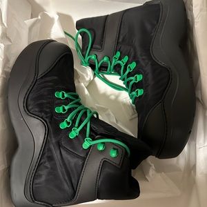 Bottega Veneta The Puddle Bomber Rubber Boot ‘Black Grass’ Size 40US/10W